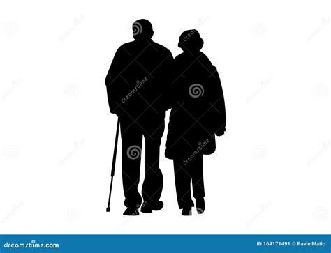 old couple silhouette|Old Couple Silhouette Images .